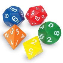 러닝리소스 대형 다면체 주사위 Foam Polyhedral Dice (5종), 단품