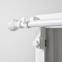 감성다는남자 안뚫어고리 ver4 커튼봉, 1개, 화이트 커튼봉 12자 커튼봉 단일