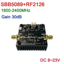 SBB5089 + RF2126 1.8GHZ ~ 2.4GHz 1W RF 전력 증폭기 DC 8-23V 12V 2.4G wifi 블루투스 햄 라디오 증폭기, 한개옵션0
