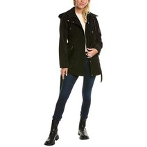 Nautica 벨트 재킷이 있는 여성용 후드 우비 더스티 핑크., Small, Dusty Pink