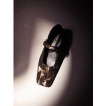 ZZJJC 입체 핸드메이드 펄 네모 단화 여성 빈티지 플랫자