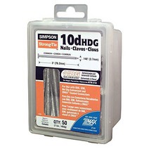 Simpson Strong Tie 10DHDG-R 10D 3” by .148” Hot-Dip Galvanized Nails (1-lb), 1