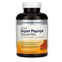 American Health 파파야 효소 만니톨 mannitol Enzyme 360 태블릿 Protease 단백질분해효소 Bromelain 브로멜라인 Sorbitol 소비톨