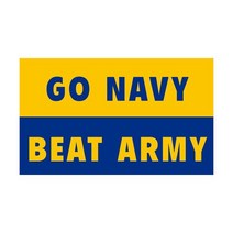 American Vinyl 671607 GO Navy Beat Army 스티커 대학 미식축구 팀 라이벌 밀리터리 펀 7.6x12.7cm