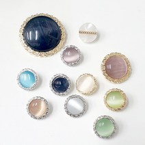 비즈라이프 캣츠아이 보석단추5, B-0055  25mm 캣츠아이 5번단추, 백금도금, 1개