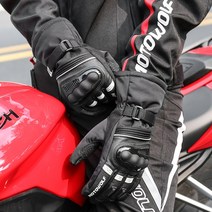 알나인 오토바이 장갑 방한 터치 글러브, 블랙, L