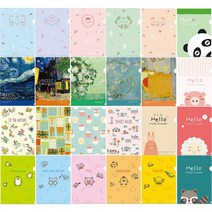 L자 종이 A4 홀더 화일 10매 PP 파일 문서보관 명화 캐릭터, [F05] 플라워 오렌지