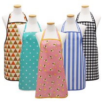 (주)더해피 핸드메이드 성인용 앞치마 캐릭터 패턴 손님 주방 카페 턱받이, 01. 손님용목끈형앞치마_꿀벌핑크