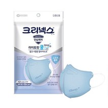 크리넥스 라이트핏 쿨 컬러마스크 대형 5매입, 블루