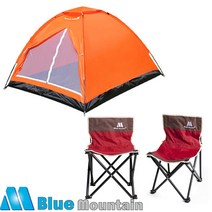주우진에스지 도공간 블루마운틴_돔텐트 W209CDA BM-1172~3인용+등받이의자 2 거실형 캐빈 텐트, 본상품선택