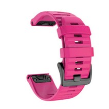 저스트파 Garmin Fenix 5X 6 6X 7 7X Mk1 Mk2/접근 S60 S62 스마트 시계 밴드 퀵 릴리스 손목 벨트용 26 22MM 실리콘 스트랩, [07] 26mm Fenix 7X, [12] 분홍색