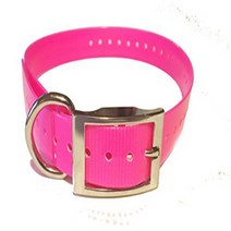 Sparky Pet Co 3/4” Square Buckle High Flex Neon Pink Dog Strap for Garmin Dogtra PetSafe SportDOG E, 1
