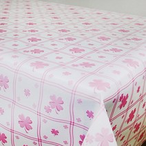 (오후 3시 이전 주문건 당일출고) PVC 코팅 방수 식탁보(1롤), 1롤(120cm×25M), 크로버핑크(PTS1060)