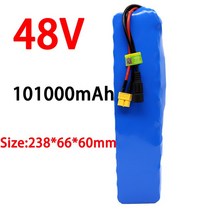 100000 V 전기 스쿠터용 13S3P XT60 100Ah 리튬 이온 배터리 48V 1000 mAh 54.6 w BMS 및 충전기 포함, [02] 48v 101000mAh