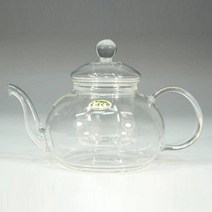 유리주전자 내열강화 원형 거름망 유리다관 600ml, 상세 설명 참조