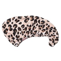 Kitsch 퀵 드라잉 마이크로파이버 헤어타월 레오파드 1개