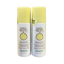 선크림 2pk 베이비 범 롤 온 미네랄 선크림 롤 온 로션 SPF 50 무향 3oz