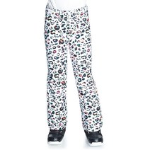 Roxy 여아용 뒷마당 프린트 스노우 팬츠 브라이트 화이트 레오스 (Wbb4) X-Large