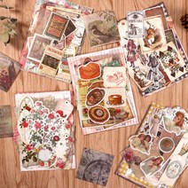 빈티지 메모지 다꾸 다이어리꾸미기 페이퍼 벽장식 촬영 소품 데코, 08.채식 주의