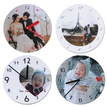 나만의 사진으로 제작하는 무소음 포토벽시계 못없이도 설치가능, 3장컷포토형