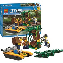 레고시티 구조헬리콥터 오프로드자동차 헬리콥터와구명정 정비소 팝콘카트 소방지휘본부 화물터미널과비행기 x오프로드와요트 화물트럭과지게차 정비공장 놀이공원 호환블록, 정글 탐험 세트