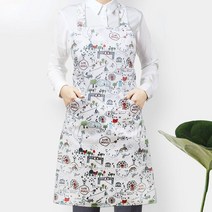 H형 드로잉 패턴 방수 앞치마 배식용 청소용 세척용 드로잉 _ 3501209EA, $ 본상품선택