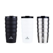 스위스밀리터리 휴대용 보온보냉컵 핑거텀블러 HS600 600ML, 화이트