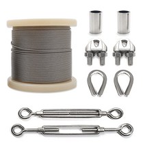 스텐 와이어로프 와이어 클립 유볼트 턴버클 심블 와이어줄 부속품, 스텐 턴버클 3/4인치