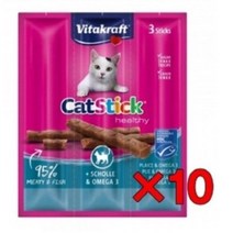 캣푸드 비타 캣스틱 가자미 오메가 3p 10개묶음, 1세트