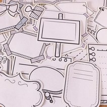 다꾸 스티커 홀로그램 카드 속지 가죽 화의 벽 격려 슬로건 쓰기 가능 대화상자 버블박스 라벨 다이어리 앨범 장식, 03 두 세트 모두 을 원합니다