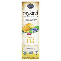 Garden of Life MyKind Organics Vegan 비타민d Organic Spray Vanilla 25 mcg (1000 IU) 2 fl oz (58 ml)