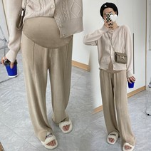 임부바지 봄가을 패션 와이드 일자핏 트렌드 트임 빈티지 트임 팬츠
