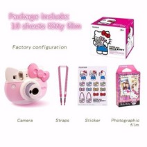 fujifilm ins 미니 키티 즉석 카메라 fuji 40주년 기념 필름 인화지 one time shot with 10sheets, 분홍색