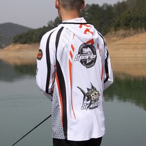 낚시셔츠 복 호수낚시 피싱복 민물낚시 모기 방지 인어미남, 화이트