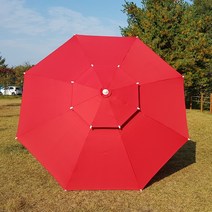 테이블쉼터 야외테이블 이층파라솔 중형(2300mm), 빨강(2300)