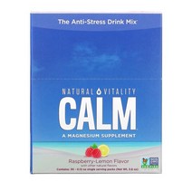 Natural Vitality 내츄럴 바이탈리티 안티 스트레스 드링크 믹스 마그네슘 라즈베리 레몬 CALM 3.3g 30개입