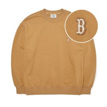 MLB 엠엘비 베이직 스몰로고 오버핏 맨투맨 B (Beige)
