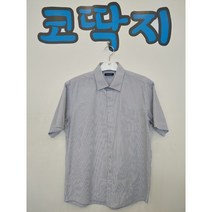 남099/ 루이까또즈정품 중고 춘하 체크 면 반팔 남방 셔츠 코딱지구제