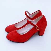 여성 메리제인 통굽 펌프스 구두 zn345