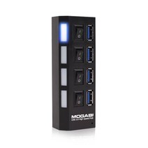 모가비 4포트 USB 3.1 Gen1 허브 MOG-030, 블랙