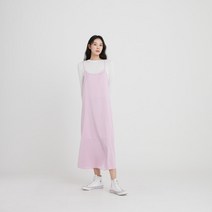 랩 뒤프릴 사틴 끈나시 원피스