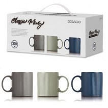 도자기 머그컵세트 손잡이 개인컵 답례품 3p 2박스, 스트라이프