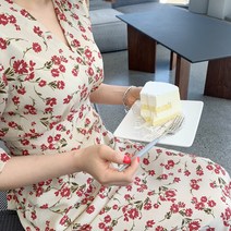 미라주 플라워 롱 쉬폰 원피스