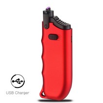 실외용난로 USB 충전식 플라즈마 아크 주방 라이터 야외 바베큐 가스 스토브 방풍 무불꽃, 07 red 1