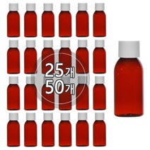 [50개묶음판매] 에센스용기 10ml 15ml 20ml 30ml 40ml 펌핑용기 플라스틱 공병, 30ml(F) 갈색용기, 흰색캡, 50개