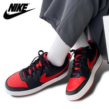 나이키 코트바로우 로우2 브레드 검빨 여성 하이탑 운동화 흰검 신발 스니커즈