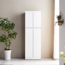 마샤 다용도 주방 수납장 1800 부엌 냉장고 거실 베란다 도어 키큰장, 화이트
