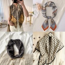 FOU404504프리미엄 쁘띠 사각스카프 봄스카프 여성스카프 쁘띠스카프 롱스카프 방도스카프 실크스카프