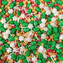 크리스마스토퍼 20g 식용 산타 크리스마스 스노우 크루치 설탕 비즈 진주 공 DIY 스프링클 레드 입술 케이, 28 20g Chris sugar 30