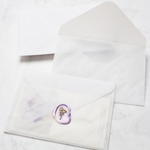 트레이싱지봉투 청첩장 초대장 반투명 연애 편지 봉인 서양식 가로 10팩 봉투, 10 반투명 봉투